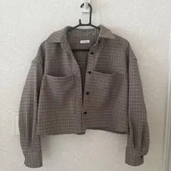 LOWRYSFARM チェックスクエアショートシャツ