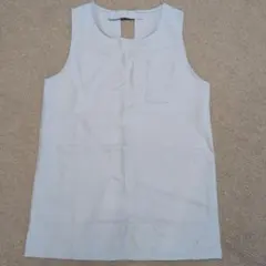 水色ポケット付きエプロン