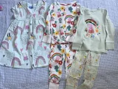 next ペッパピッグ ワンピース、パジャマセット 3点90〜105