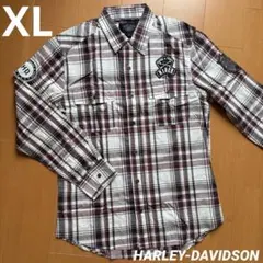 新品【XL】薄手長袖チェックシャツ HARLEYDAVIDSON 匿名配送のサムネイル