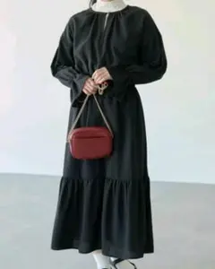 新品、未使用 ティアード キャンディスリーブ ワンピース