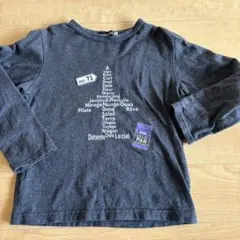 BeBe 長袖カットソー 110 グレー 文字プリント