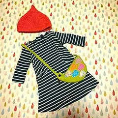 ベビーGAP❀切り替えボーダーワンピ（プティマイン♡サニーランドスケープ✿セラフ