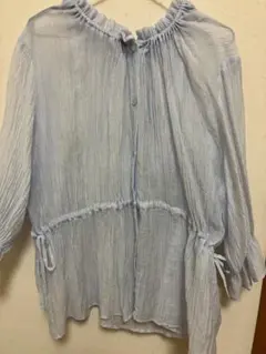 myuwa しまむら　4L 水色　ブラウス