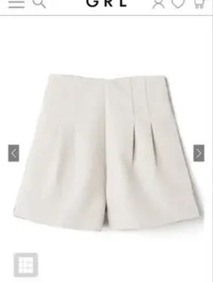 GRL ハイウエストタックショートパンツ[at1647]