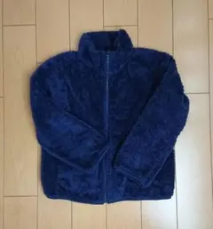 ネイビー ファーリーフリースフルジップジャケット
