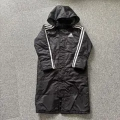 adidas CLIMASTORM フード付きベンチコート 130ブラック