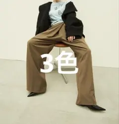 CLANE TUCK HERRINGBONE SLACKS