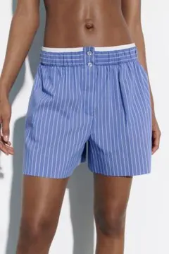 JOSEMOON / SATIN STRIPE SHORT PANTS SAX - メルカリ
