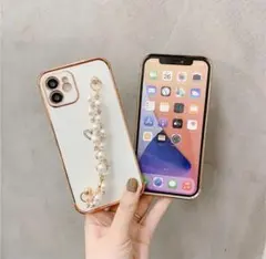iPhone13Pro ケース スマホケース パールチェーン 可愛い