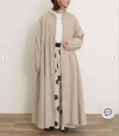 【Samansa Mos2】Cross×Linen ショールカラー ワンピース