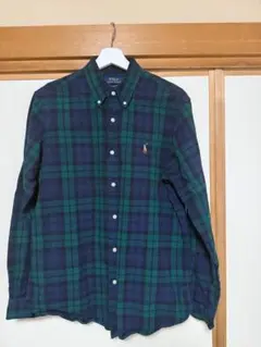 Polo Ralph Lauren チェック柄グリーン長袖シャツ