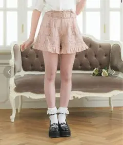 ROJITA ロジータ リングバックルレースショートパンツ