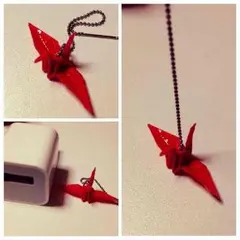☆ハンドメイド☆折紙ピアス折鶴レジン