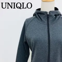 ユニクロ　レディース　フード付き　グレー　フリース　フルジップジャケット　Y2K
