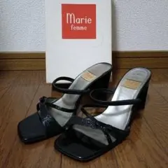 【日本製】marie femme ミュール ブラックラメのサムネイル