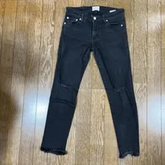 【値下げ 】Ungridブラックスキニーデニム ダメージ加工 24サイズ