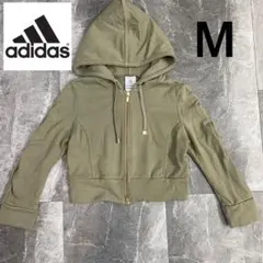 美品　アディダス　Adidas パーカー　カーキー　グリーン　Mサイズ　M