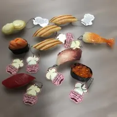 食品サンプル ミニチュア キーホルダー 9個セット　まとめ売り
