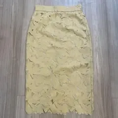 JUSGLITTY イエロー レース ロングスカートのサムネイル