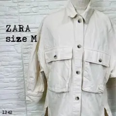 ZARA ザラ 美品 アイボリー オーバーサイズジャケット M 1242