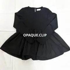 OPAQUE.CLIP ブラック フレア長袖トップス　黒　切り替えAライン　春