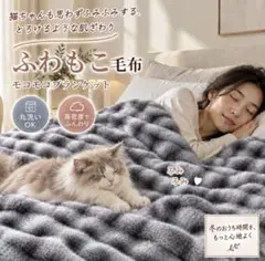 ふわとろ毛布 ブランケット もこもこ 厚手 軽量 洗濯可　グレー 100×160