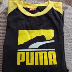 PUMA 長袖Tシャツ 黒/黄色 160