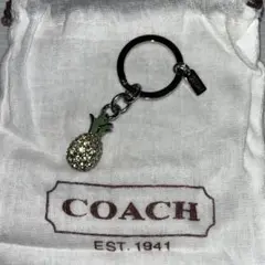未使用品COACH パイナップル キーホルダー バッグチャーム紙袋付