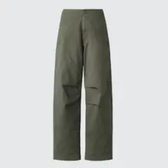 UNIQLO C コットンワイドパンツ オリーブ 67