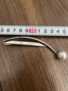 パール付きヘアクリップ 約10cm