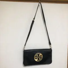 Tory Burch 黒 レザー ショルダーバッグ