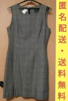 ノースリーブ　膝丈ワンピース［千鳥格子柄］《匿名配送》