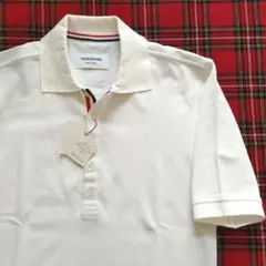 未使用【THOM BROWN】クラシックピケ4-BAR トリコロール ポロシャツのサムネイル