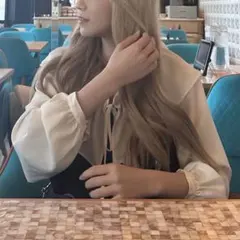 長袖ブラウス　ニットベスト2点セット