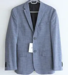H&M テーラードジャケット メンズ Sサイズ チェック ブルー【新品未使用】