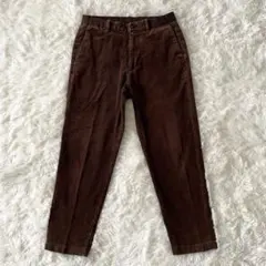 ユニクロ　コーデュロイEZYアンクルパンツS　ブラウン　茶　ゴムベルト◆A313