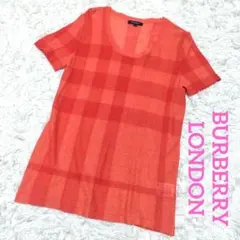 美品　バーバリーロンドン　リネン混半袖シャツ　サイズ2/M-L 三陽商会のサムネイル