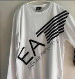 『EA7 』エンポリオアルマーニ　長袖カットソー　ホワイトビッグロゴ　XL