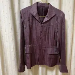 パープル ボタン付きジャケット