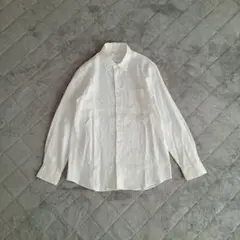 未使用！　ユニクロ　フレンチリネン　長袖　シャツ　白