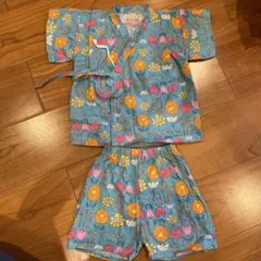 花柄コットン甚平 90cm