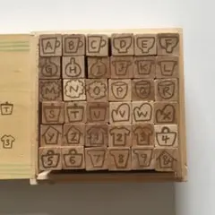 アルファベット　数字　スタンプセット
