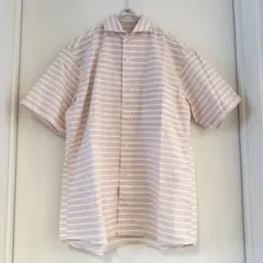 simple life ボーダーシャツ　ピンクのサムネイル