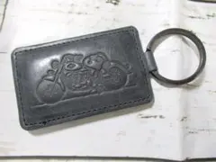 新品 キーホルダー スヌーピー 本革 メンズ 「Joe Cool」 ネイビー