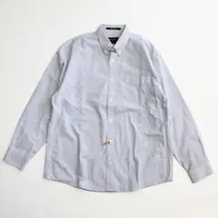 【美品・クリーニング済】エディーバウアー 形態安定 ストライプシャツ L 綿