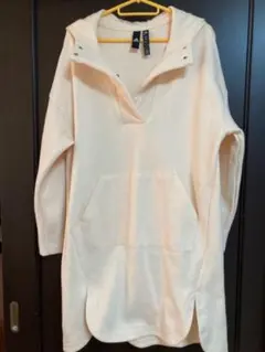 adidas ♦︎フード付きロングパーカー ♦︎アイボリー