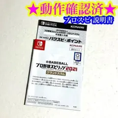 Switch プロ野球スピリッツ2021 グランドスラム 取扱説明書