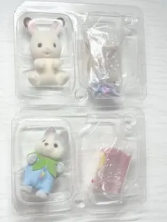 シルバニアファミリー　赤ちゃん工作だいすきシリーズ　2ハスキー　3ショコラウサギ