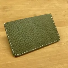 グリーンレザーカードケース